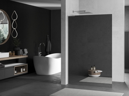 Mexen Kioto L Duschwand Walk-in 100 x 200 cm, Spiegel, Chrom - 800-100-103-01-50