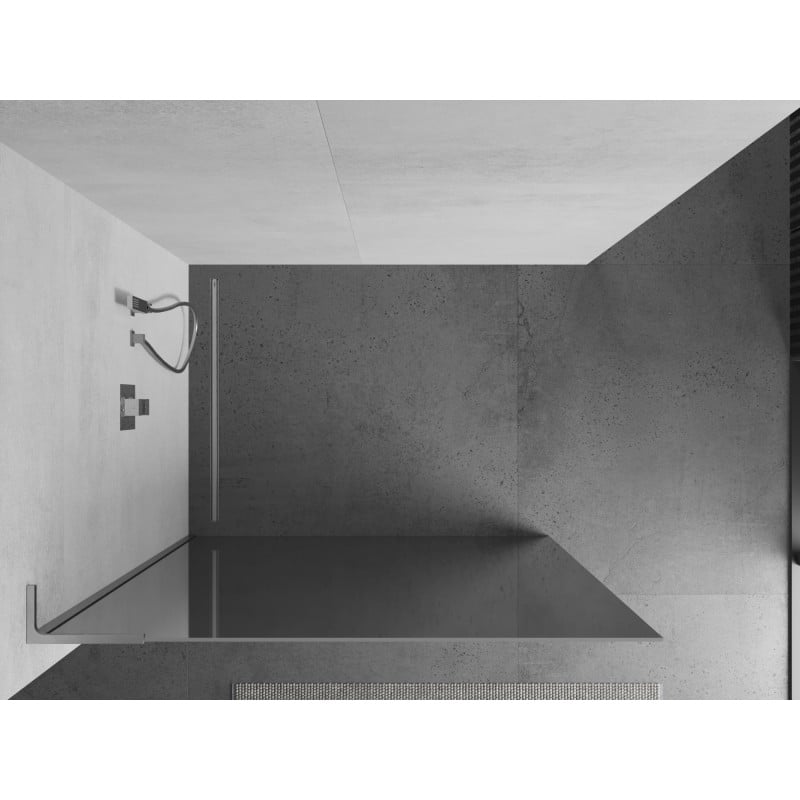 Mexen Kioto L Duschwand Walk-in 110 x 200 cm, Spiegel, Chrom - 800-110-103-01-50