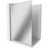Mexen Kioto L Duschwand Walk-in 80 x 200 cm, Spiegel, schwarz - 800-080-103-70-50