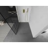 Mexen Kioto L Duschwand Walk-in 120 x 200 cm, schwarzes Muster, gebürstetes Gold - 800-120-103-55-78