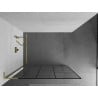 Mexen Kioto L Duschwand Walk-in 110 x 200 cm, schwarzes Muster, gebürstet Gold - 800-110-103-55-78