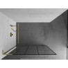 Mexen Kioto L Duschwand Walk-in 80 x 200 cm, schwarzes Muster, gebürstetes Gold - 800-080-103-55-78