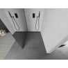 Mexen Kioto L Duschwand Walk-in 80 x 200 cm, Spiegel, Gun Gray gebürstet - 800-080-103-66-50