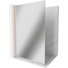Mexen Kioto L Duschwand Walk-in 70 x 200 cm, Spiegel, gebürstetes Kupfer - 800-070-103-65-50