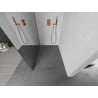 Mexen Kioto L Duschwand Walk-in 120 x 200 cm, Spiegel, gebürstetes Kupfer - 800-120-103-65-50