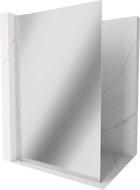 Mexen Kioto L Duschwand Walk-in 90 x 200 cm, Spiegel, gebürstetes Nickel - 800-090-103-97-50