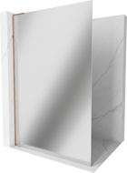 Mexen Kioto L Duschwand Walk-in 110 x 200 cm, Spiegel, Roségold - 800-110-103-60-50