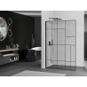 Mexen Kioto L Duschwand Walk-in 120 x 200 cm, schwarzes Muster, schwarz - 800-120-103-70-78