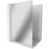 Mexen Kioto L Duschwand Walk-in 70 x 200 cm, Spiegel, Gold - 800-070-103-50-50