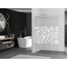 Mexen Kioto L Duschwand Walk-in 70 x 200 cm, weißes Muster, Chrom - 800-070-103-01-85