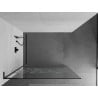 Mexen Kioto L Duschwand Walk-in 120 x 200 cm, weißes Muster, schwarz - 800-120-103-70-85