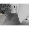 Mexen Kioto L Duschwand Walk-in 80 x 200 cm, weißes Muster, gebürstetes Gun Gray - 800-080-103-66-85