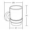 Mexen Tiber Zahnbürstenbecher, Chrom - 7050538-00