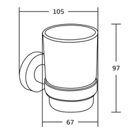 Mexen Tiber Zahnbürstenbecher, Chrom - 7050538-00