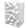 Mexen Kioto L Duschwand Walk-in 100 x 200 cm, weiße Welle, Chrom - 800-100-103-01-97