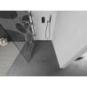 Mexen Kioto L Duschwand Walk-in 90 x 200 cm, weiße Welle, schwarz - 800-090-103-70-97