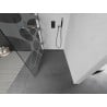 Mexen Kioto L Duschwand Walk-in 120 x 200 cm, weiße Welle, gebürstetes Gun Grau - 800-120-103-66-97
