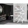 Mexen Kioto L Duschwand Walk-in 100 x 200 cm, weiße Welle, gebürstetes Kupfer - 800-100-103-65-97