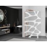 Mexen Kioto L Duschwand Walk-in 90 x 200 cm, weiße Welle, gebürstetes Kupfer - 800-090-103-65-97