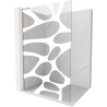 Mexen Kioto L Duschwand Walk-in 70 x 200 cm, weiße Welle, gebürstetes Kupfer - 800-070-103-65-97