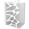 Mexen Kioto L Duschwand Walk-in 80 x 200 cm, weiße Welle, gebürstetes Nickel - 800-080-103-97-97