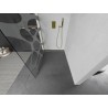 Mexen Kioto L Duschwand Walk-in 110 x 200 cm, weiße Welle, gold - 800-110-103-50-97