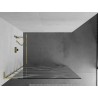 Mexen Kioto L Duschwand Walk-in 90 x 200 cm, weiße Welle, gold - 800-090-103-50-97
