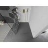 Mexen Kioto L Duschwand Walk-in 90 x 200 cm, weiße Welle, gold - 800-090-103-50-97