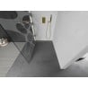 Mexen Kioto L Duschwand Walk-in 100 x 200 cm, weiße Welle, gebürstetes Gold - 800-100-103-55-97