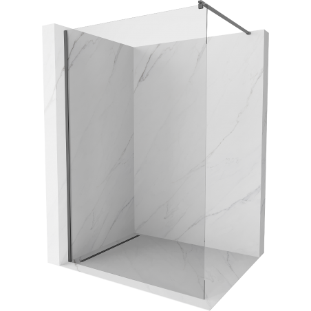 Mexen Kioto Duschwand Walk-in 100 x 200 cm, transparent 8 mm, Gun Metal - 800-100-101-95-00