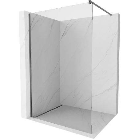 Mexen Kioto Duschwand Walk-in 120 x 200 cm, transparent 8 mm, Gun Metal - 800-120-101-95-00