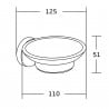 Mexen Tiber Seifenschale, schwarz - 7050539-70