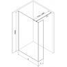 Mexen Kioto Duschwand Walk-in 145 x 30 cm, transparent, Chrom - 800-145-212-01-00-030
