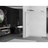 Mexen Kioto Duschwand Walk-in 80 x 200 cm, Frost 8 mm, Gun Metal - 800-080-101-95-30