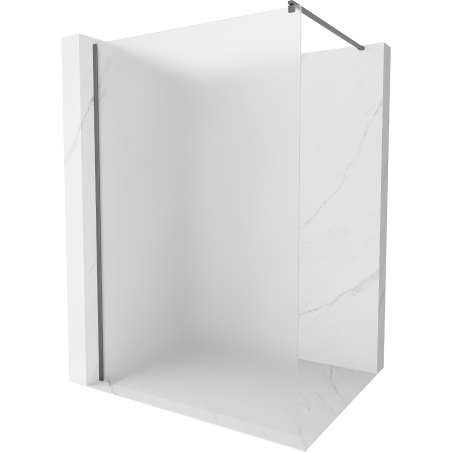 Mexen Kioto Duschwand Walk-in 80 x 200 cm, Frost 8 mm, Gun Metal - 800-080-101-95-30