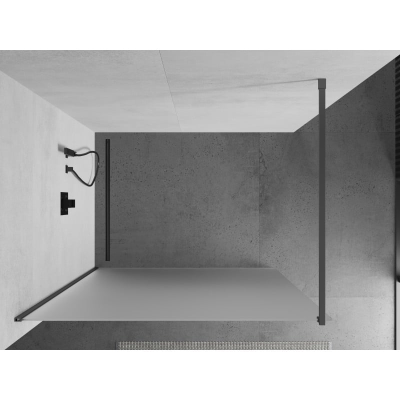 Mexen Kioto Duschwand Walk-in 120 x 200 cm, matt 8 mm, Gunmetal - 800-120-101-95-30