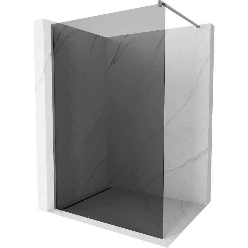 Mexen Kioto Duschwand Walk-in 130 x 200 cm, Graphit 8 mm, Gun Metal - 800-130-101-95-40