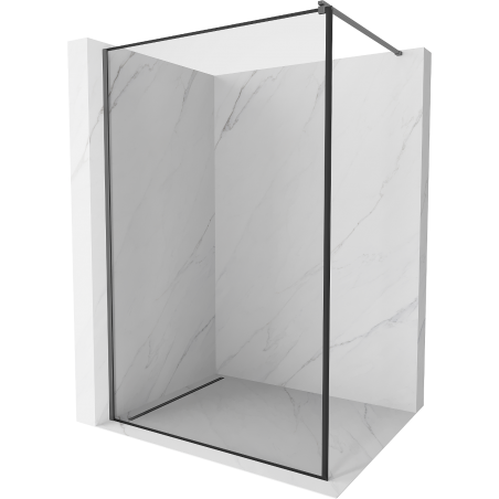 Mexen Kioto Duschwand Walk-in 120 x 200 cm, schwarzer Rahmen 8 mm, Gun Metal - 800-120-101-95-70