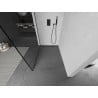 Mexen Kioto Duschwand Walk-in 140 x 200 cm, schwarzer Rahmen 8 mm, Gun Metal - 800-140-101-95-70