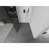 Mexen Kioto Duschwand Walk-in 110 x 200 cm, schwarzes Gitter 8 mm, Gun-Metal - 800-110-101-95-77