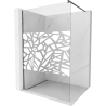 Mexen Kioto Duschwand Walk-in 90 x 200 cm, weißes Muster 8 mm, Gunmetal - 800-090-101-95-85