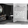 Mexen Kioto Duschwand Walk-in 120 x 200 cm, weißes Muster 8 mm, Gun Metal - 800-120-101-95-85