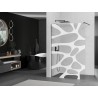 Mexen Kioto Duschwand Walk-in 70 x 200 cm, weiße Welle 8 mm, Gun Metal - 800-070-101-95-97