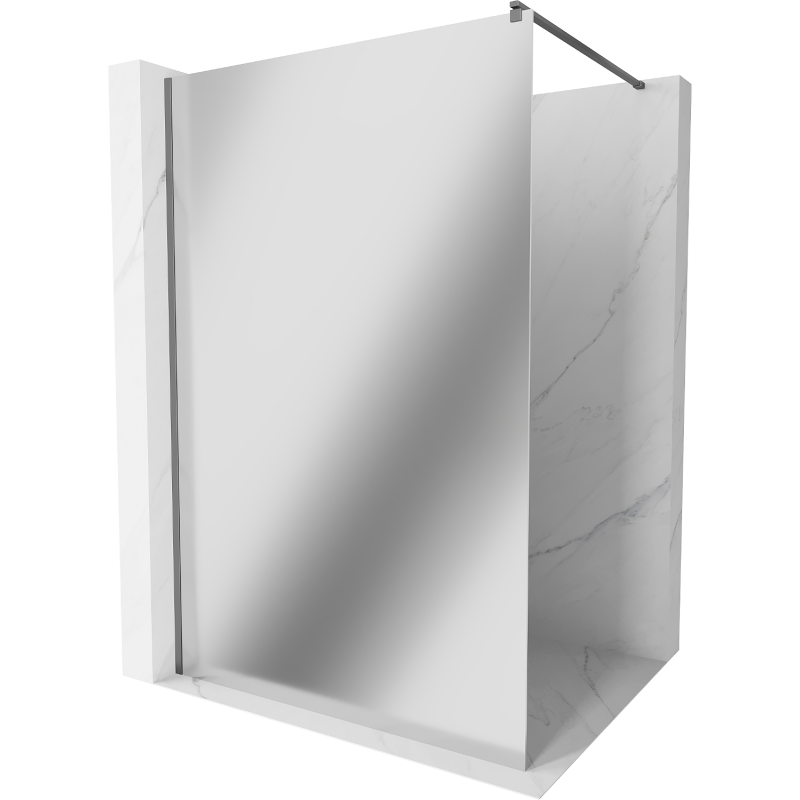 Mexen Kioto Duschwand Walk-in 70 x 200 cm, Spiegel 8 mm, Gunmetal - 800-070-101-95-50
