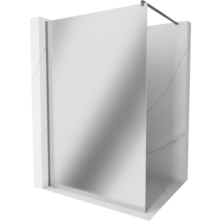 Mexen Kioto Duschwand Walk-in 110 x 200 cm, Spiegel 8 mm, Gun Metal - 800-110-101-95-50