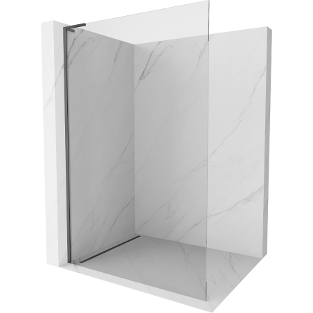 Mexen Kioto L Duschwand Walk-in 75 x 200 cm, transparent, Gun Metal - 800-075-103-95-00