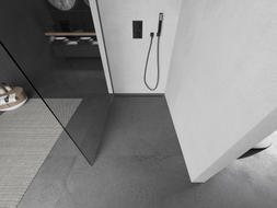 Mexen Kioto L Duschwand Walk-in 95 x 200 cm, transparent, Gun Metal - 800-095-103-95-00