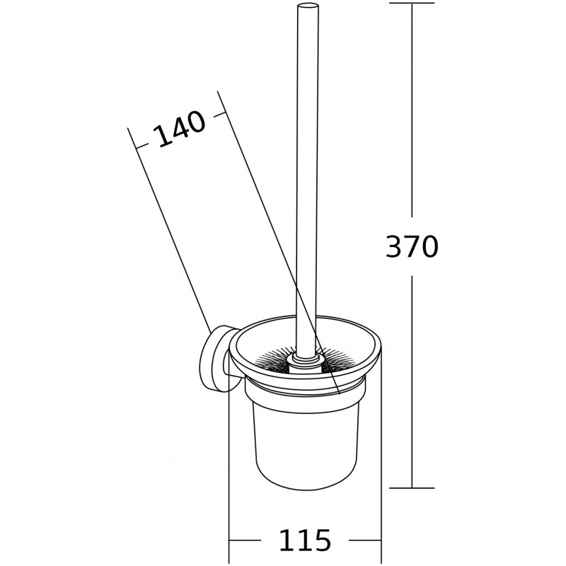 Mexen Tiber Toilettenbürste, Chrom - 7050550-00