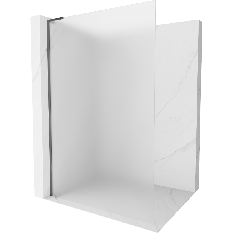 Mexen Kioto L Duschwand Walk-in 100 x 200 cm, matt, Gunmetal - 800-100-103-95-30