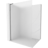Mexen Kioto L Duschwand Walk-in 120 x 200 cm, mattiert, Gun Metal - 800-120-103-95-30